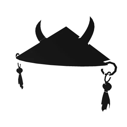 White Cartoony Samurai Oni Hat