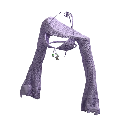 BB Purple Bikini & Cropped Ballet Shrug Crochet