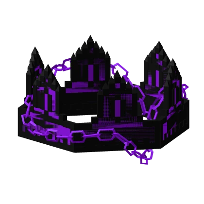 [GLITCH] Purple Chained Animated 8-Bit Crown
