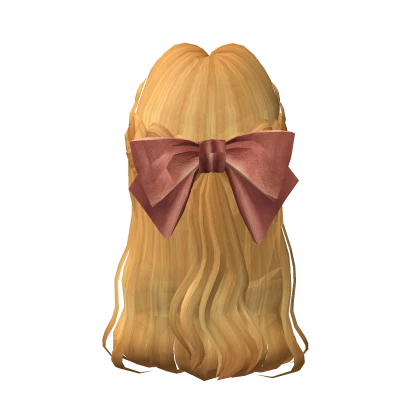 Golden Rose Bow Hair