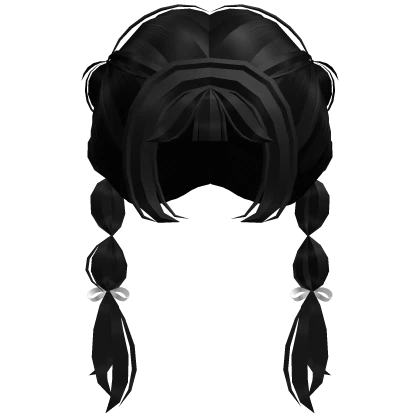 Cute Braided Pigtails In Black
