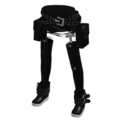 Punky Ripped Skirt Blackout