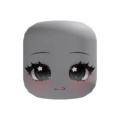 kawaii star yum chibi face (recolorable)