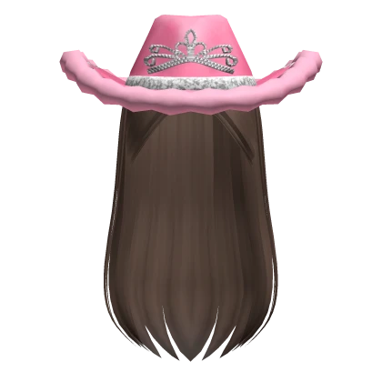 Preppy Cowboy Long Straight Tucked Back Hair