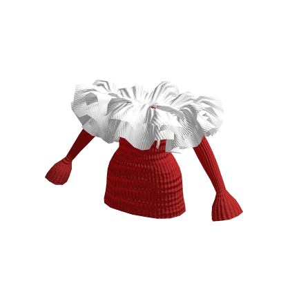 White Ruff Red Dress Christmas Santa Valentines