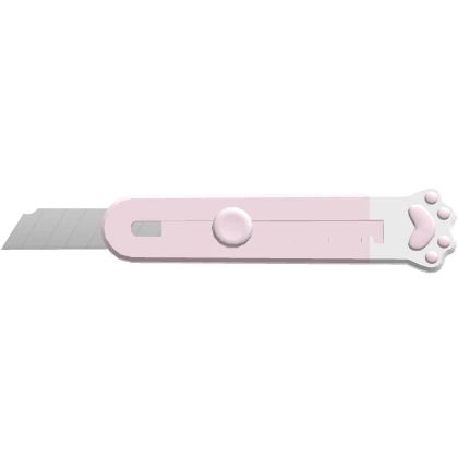 ꒰♡꒱ kawaii paw box cutter pink