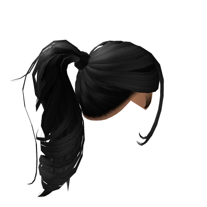 Ponytail W/ Side Bangs [Black]