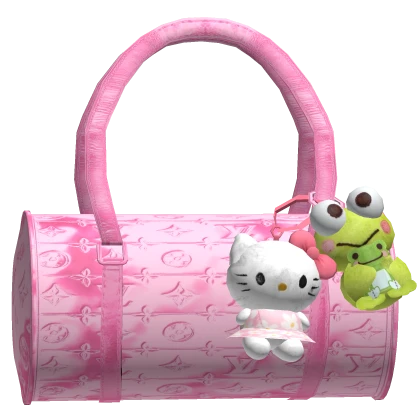 ✭ PINK MONOGRAM PURSE W/ PLUSHIE CHARMS