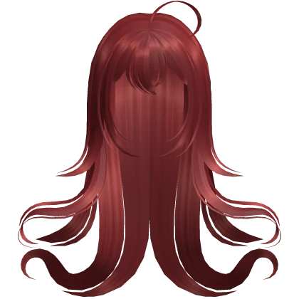 kawaii swirly ghost hair in red