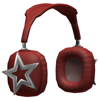 Y2K Star Headphones Red