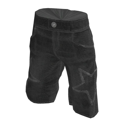 Black Grunge Star Emo Jorts