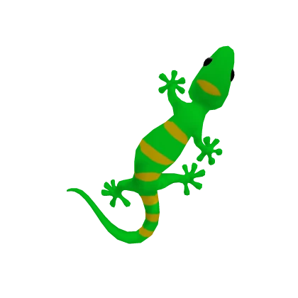 Cute Green Gecko Lizard Pet on your face - Lizzy