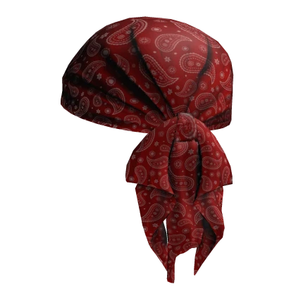 Bandana in Red Paisley Print