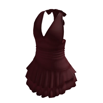 Maroon Red Summertime Mini Dress