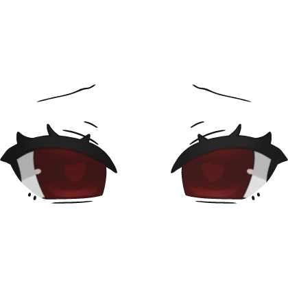🤍 pretty red 3D heart eyes