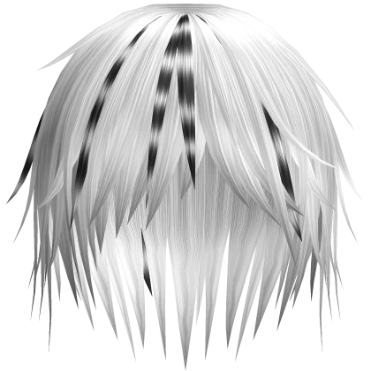 White Vkei Emo Messy Spiky Racoon Hair 