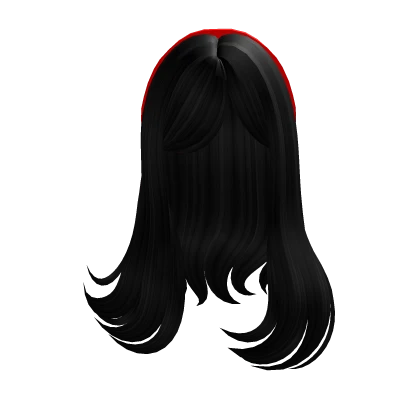Black hair with red headband