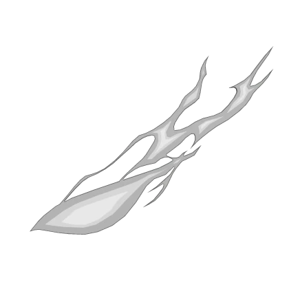 Anime Fire Aura Right Eye - White
