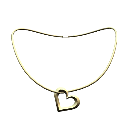 Gold Hanging Heart Necklace (3.0)