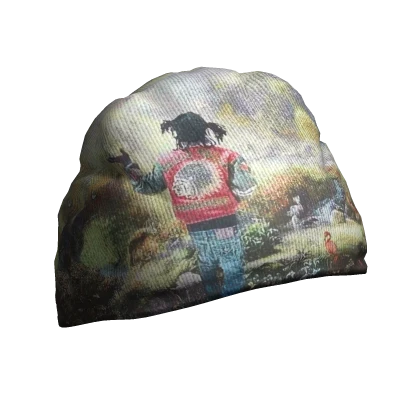 🍃Y2K Vintage Keef Sosa Garden Painting Beanie🍃