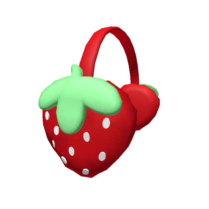 Red Strawberry Earmuffs