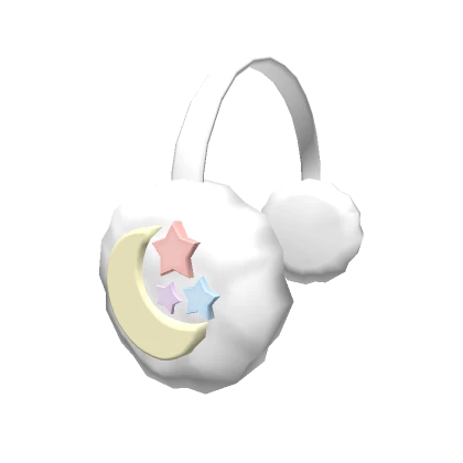 Pastel Crescent Moon Earmuffs