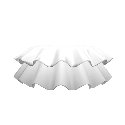 3.0 White Short High Waisted Ruffled Tutu Skirt