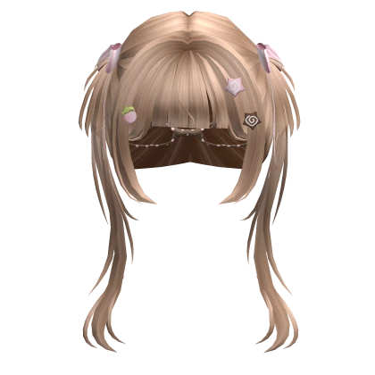 ♡ Igari Blonde Cutesy Pigtails w/ Neapolitan accs