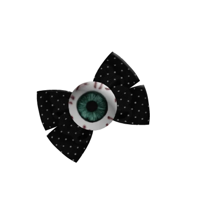 ( ✚ ﹏ ☉ ) polkadot pastel goth kawaii eyeball bow