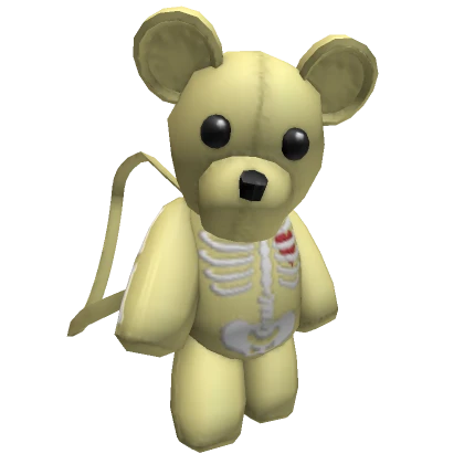 Y2K Pastel Yellow Skeleton Teddy Bear [1.0]