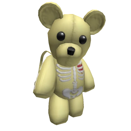 Y2K Pastel Yellow Skeleton Teddy Bear [3.0]