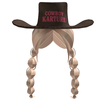 Blonde Cowboy Karture Piggytails Hat