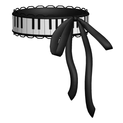 ♡ piano bow choker