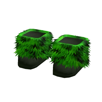 Y2K Fur Boots Green