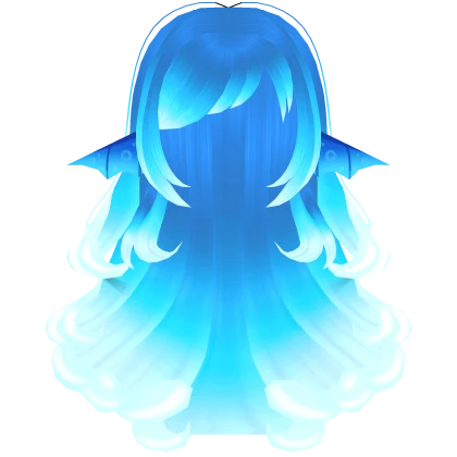 Mermaid Ocean Wave Blue Hair w Sea Ears