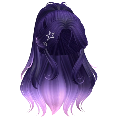 Elegant Swirly Princess High Ponytail (Galaxy)
