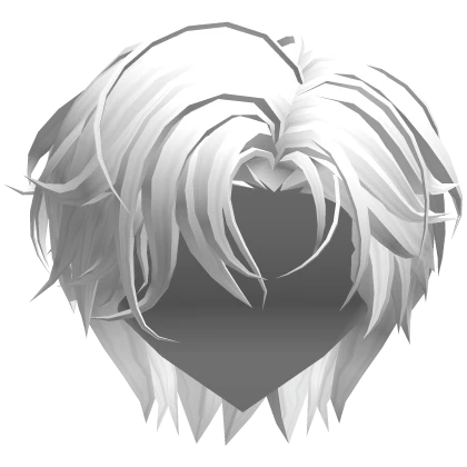White Stylish Side Parted Emo Hair