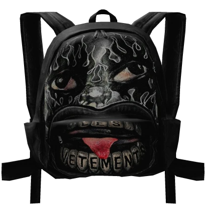graffiti hellface distressed backpack