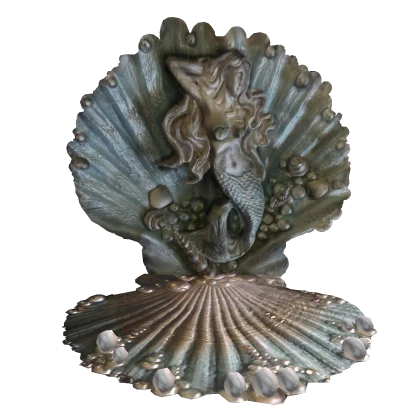 Mermaid Statue On Pearl Seashell