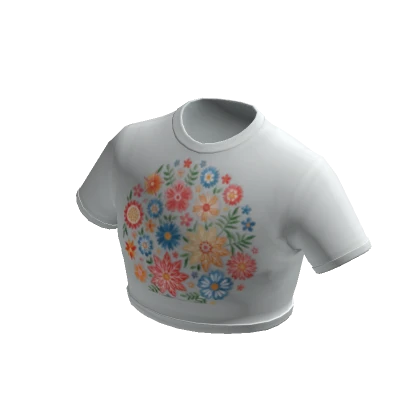 Blueberry 90s Summer Top - Flowers