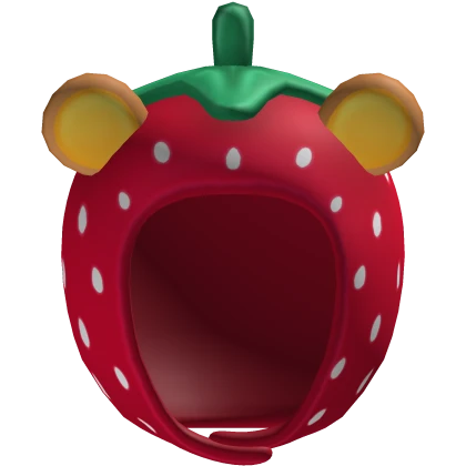 ꒰ cute strawberry kuma hat ♡꒱