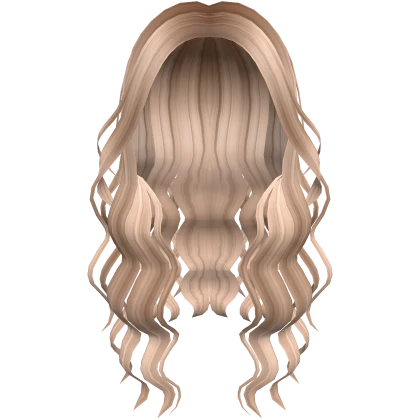 Blonde Long Curly Wavy Middle Part Mermaid Hair