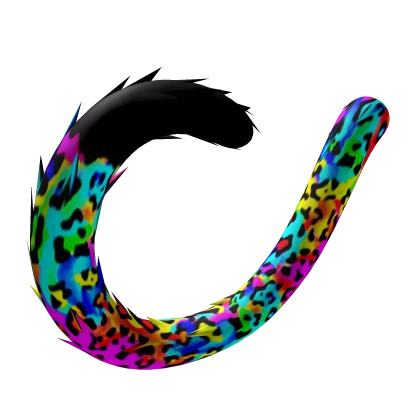 rainbow leopard kitty scene tail