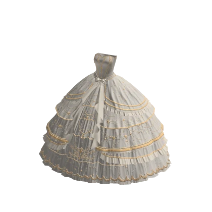 ♾️ White Starlit victorian ballgown
