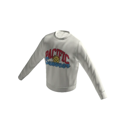 Pacsun White Crew Neck Sweatshirt