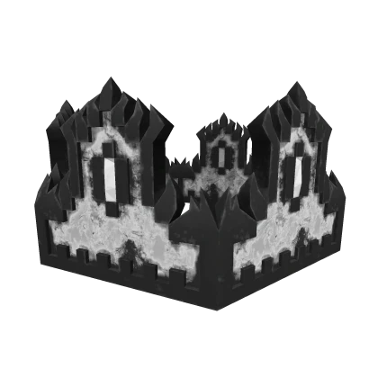 Thorned Monochrome Grunge 8-Bit Crown [ADD-ON]