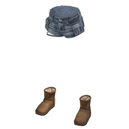 💗CUT OUT SHORTS WITH SHOES_LIGHT BLUE