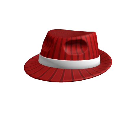 Red Pinstripe Fedora