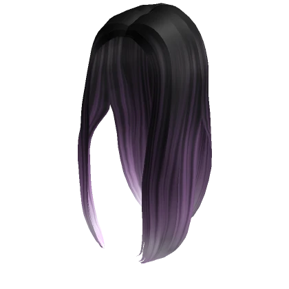 Blueberry Hair - Straight Long Black Purple