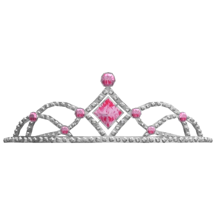 Royal Silver Pink Princess Tiara